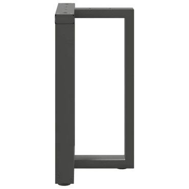 vidaXL Πόδια τραπεζαρίας σχήμα T 2 τεμ. Ανθρακί 60x35x(72-73)cm Ατσάλι