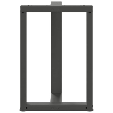 vidaXL Πόδια τραπεζαρίας σχήμα T 2 τεμ. Ανθρακί 60x35x(72-73)cm Ατσάλι