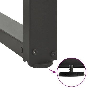 vidaXL Πόδια τραπεζαρίας σχήμα T 2 τεμ. Ανθρακί 60x35x(72-73)cm Ατσάλι
