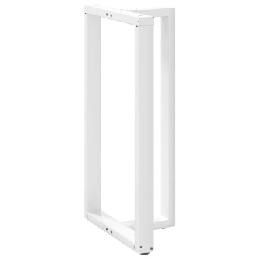 vidaXL Πόδια τραπεζιού μπαρ σε σχήμα T 2 τεμ. Λευκό 60x35x(110-111)cm