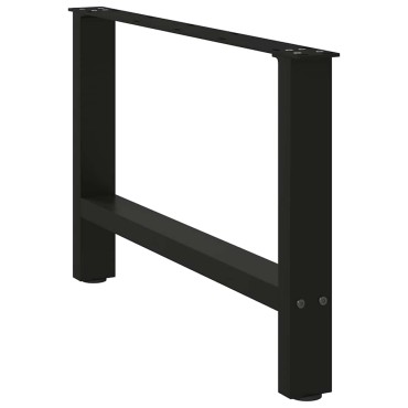 vidaXL Πόδια Σαλονιού 2 τεμ. Μαύρα 70x(42-43)cm Ατσάλι