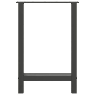 vidaXL Πόδια Τραπεζαρίας Ανθρακί 2 τεμ. 60x(72-73)cm Ατσάλι