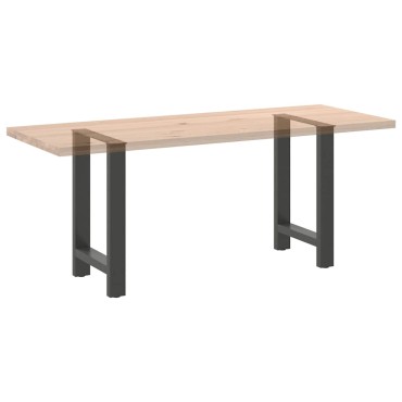vidaXL Πόδια Τραπεζαρίας Ανθρακί 2 τεμ. 60x(72-73)cm Ατσάλι