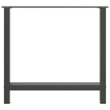 vidaXL Πόδια τραπεζαρίας Ανθρακί 2 τεμ. 70x(72-73)cm Ατσάλι
