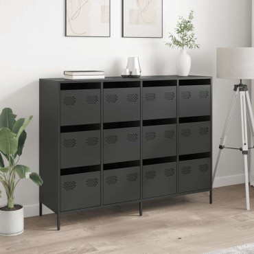 vidaXL Ντουλάπι Μαύρο 135x39x103,5cm από Χάλυβα Ψυχρής Έλασης 1 τεμ.