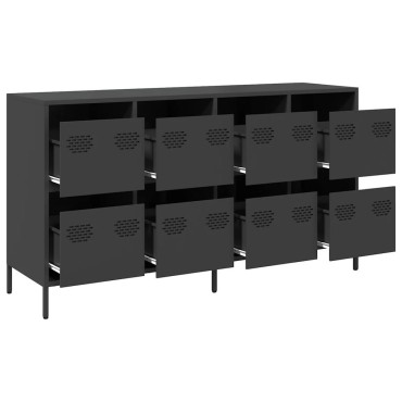 vidaXL Ντουλάπι Μαύρο 135x39x73,5cm από Χάλυβα Ψυχρής Έλασης 1 τεμ.