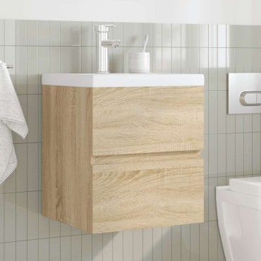 vidaXL Σετ Επίπλων Μπάνιου 2 τεμ. Sonoma Δρυς Επεξεργασμένο Ξύλο 41x38,5x45cm