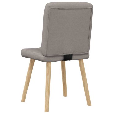 vidaXL Καρέκλες Τραπεζαρίας 4 τεμ. Taupe Υφασμάτινες 45x54x86 cm