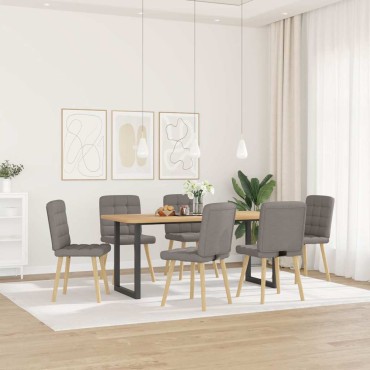 vidaXL Καρέκλες Τραπεζαρίας 6 τεμ. Χρώμα Taupe Υφασμάτινες 45x54x86 cm