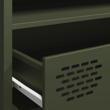 vidaXL Έπιπλο Τηλεόρασης Λαδί 202x39x43,5cm Ατσάλι Ψυχρής Έλασης