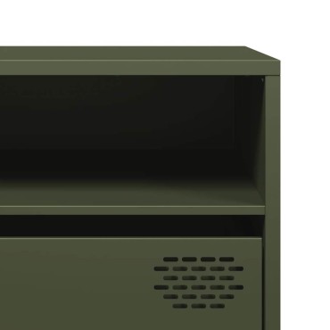 vidaXL Έπιπλο Τηλεόρασης Λαδί 202x39x43,5cm Ατσάλι Ψυχρής Έλασης
