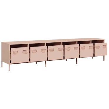 ντουλάπι τηλεόρασης vidaXL Ροζ 202x39x43,5cm Ατσάλι ψυχρής έλασης