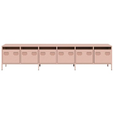 ντουλάπι τηλεόρασης vidaXL Ροζ 202x39x43,5cm Ατσάλι ψυχρής έλασης