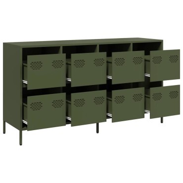 vidaXL Sideboard Ελαιοπράσινο 135x39x73,5cm Ατσάλι ψυχρής έλασης 1 τεμ.