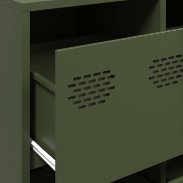 vidaXL Sideboard Ελαιοπράσινο 135x39x73,5cm Ατσάλι ψυχρής έλασης 1 τεμ.