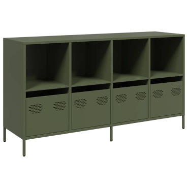 vidaXL Sideboard Ελαιοπράσινο 135x39x73,5cm Ατσάλι ψυχρής έλασης 1 τεμ.