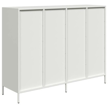 vidaXL Sideboard Λευκό 135x39x103,5cm Ατσάλι ψυχρής έλασης 1 τεμ.