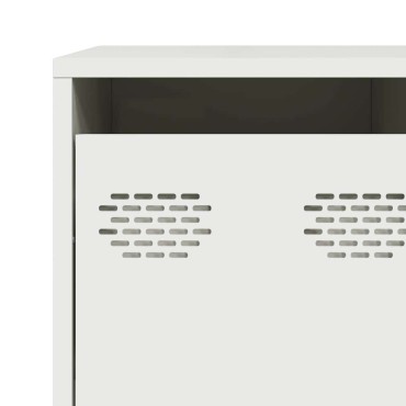 vidaXL Sideboard Λευκό 135x39x103,5cm Ατσάλι ψυχρής έλασης 1 τεμ.