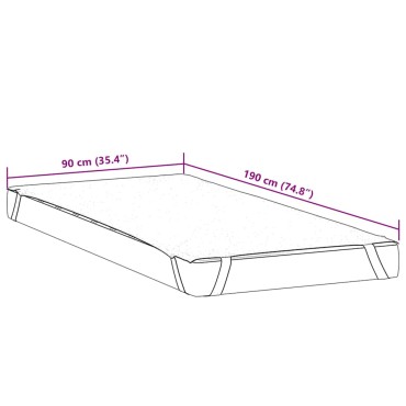 vidaXL Προστατευτικό στρώματος Λευκό 90x190cm Αδιάβροχο
