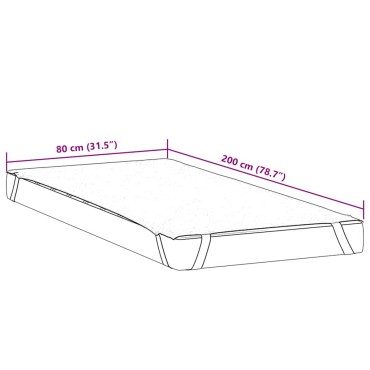 vidaXL Προστατευτικό στρώματος Λευκό 80x200cm Αδιάβροχο