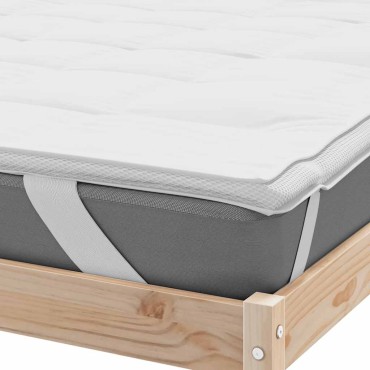 vidaXL Προστατευτικό στρώματος Λευκό 80x200cm - Μονό