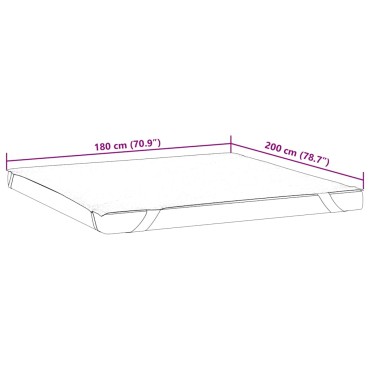 vidaXL Προστατευτικό στρώματος Λευκό 180x200cm Αδιάβροχο - Διπλό