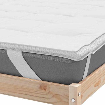 vidaXL Προστατευτικό στρώματος Λευκό 100x200cm