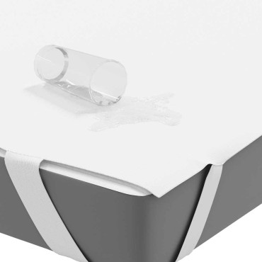 vidaXL Προστατευτικό στρώματος Λευκό 140x200cm Αδιάβροχο - Διπλό