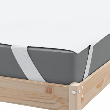 vidaXL Προστατευτικό στρώματος Λευκό 140x200cm Αδιάβροχο - Διπλό