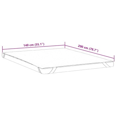 vidaXL Προστατευτικό στρώματος Λευκό 140x200cm Αδιάβροχο - Διπλό