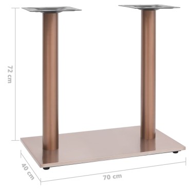 vidaXL Πόδι Τραπεζιού Bistro Μπρονζέ 70x40x72cm από Ανοξείδωτο Ατσάλι 1 τεμ.