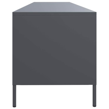 vidaXL Έπιπλο Τηλεόρασης Ανθρακί 202x39x43,5cm Ατσάλι Ψυχρής Έλασης