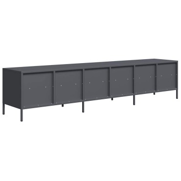 vidaXL Έπιπλο Τηλεόρασης Ανθρακί 202x39x43,5cm Ατσάλι Ψυχρής Έλασης