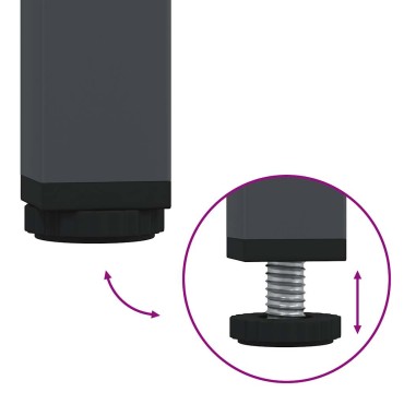 vidaXL Έπιπλο Τηλεόρασης Ανθρακί 202x39x43,5cm Ατσάλι Ψυχρής Έλασης