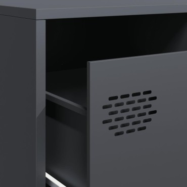 vidaXL Έπιπλο Τηλεόρασης Ανθρακί 202x39x43,5cm Ατσάλι Ψυχρής Έλασης