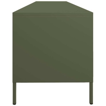 vidaXL Έπιπλο Τηλεόρασης Λαδί 202x39x43,5cm Ατσάλι Ψυχρής Έλασης
