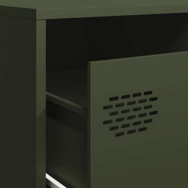 vidaXL Έπιπλο Τηλεόρασης Λαδί 202x39x43,5cm Ατσάλι Ψυχρής Έλασης