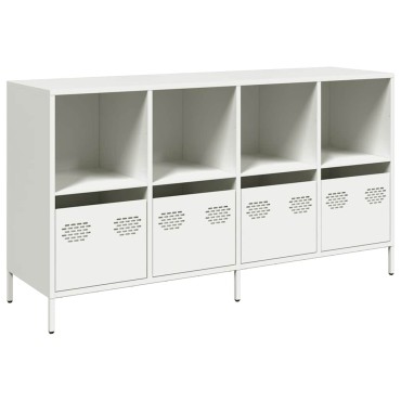vidaXL Sideboard Λευκό 135x39x73,5cm Ατσάλι ψυχρής έλασης 1 τεμ.