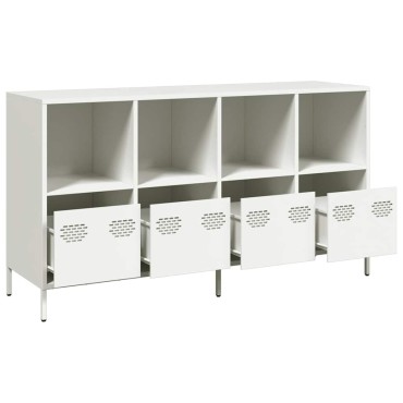 vidaXL Sideboard Λευκό 135x39x73,5cm Ατσάλι ψυχρής έλασης 1 τεμ.