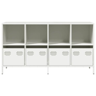 vidaXL Sideboard Λευκό 135x39x73,5cm Ατσάλι ψυχρής έλασης 1 τεμ.