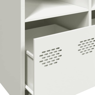 vidaXL Sideboard Λευκό 135x39x73,5cm Ατσάλι ψυχρής έλασης 1 τεμ.