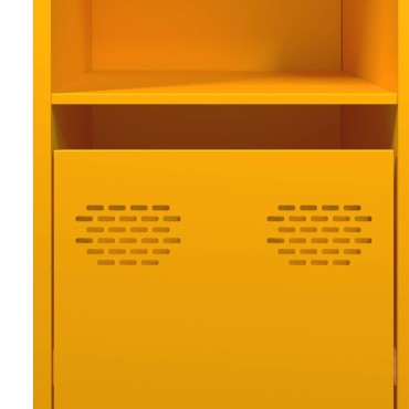 vidaXL Sideboard Μουστάρδα κίτρινη 135x39x73,5cm Ψυχρής έλασης χάλυβα 1 τεμ.