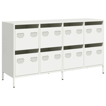 vidaXL Sideboard Λευκό 135x39x73,5cm Ατσάλι ψυχρής έλασης 1 τεμ.