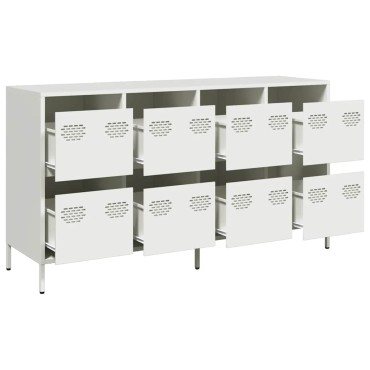 vidaXL Sideboard Λευκό 135x39x73,5cm Ατσάλι ψυχρής έλασης 1 τεμ.