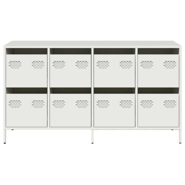 vidaXL Sideboard Λευκό 135x39x73,5cm Ατσάλι ψυχρής έλασης 1 τεμ.