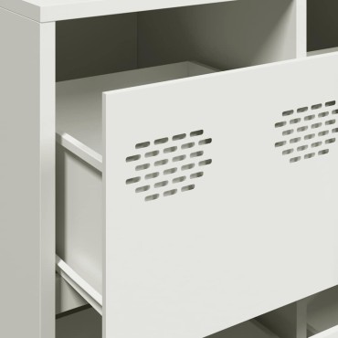 vidaXL Sideboard Λευκό 135x39x73,5cm Ατσάλι ψυχρής έλασης 1 τεμ.
