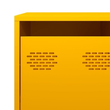 vidaXL Sideboard Μουστάρδα κίτρινη 135x39x73,5cm Ψυχρής έλασης χάλυβα 1 τεμ.