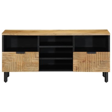 vidaXL Ντουλάπι τηλεόρασης καφέ 100x33x46cm μασίφ ξύλο Mango 1 τεμ.