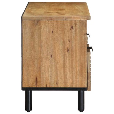 vidaXL Ντουλάπι τηλεόρασης καφέ 100x33x46cm μασίφ ξύλο Mango 1 τεμ.