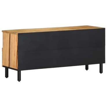 vidaXL Ντουλάπι τηλεόρασης καφέ 100x33x46cm μασίφ ξύλο Mango 1 τεμ.